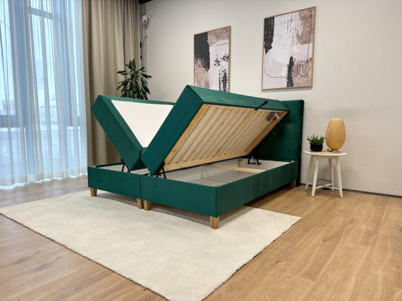 Mannervoide Melinda säilytyslaatikolla - 90x200, Tummanvihreä
