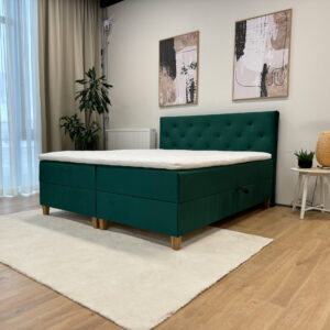 Mannervoide Melinda säilytyslaatikolla - 90x200, Tummanvihreä