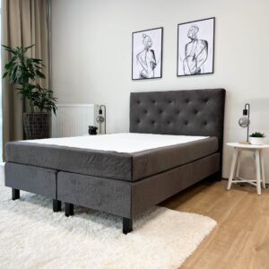 Kontinentaalisänky Melinda Basic - 90x200, Harmaa