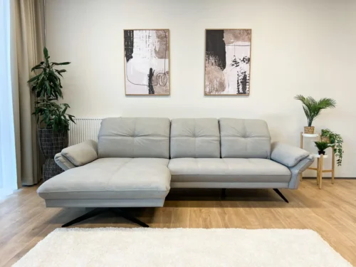 Kulmasofa Marbella L - Oikea, vaaleanharmaa