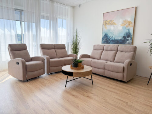 Recliner-sohvasarja Espoo 3-2-1 - Beige