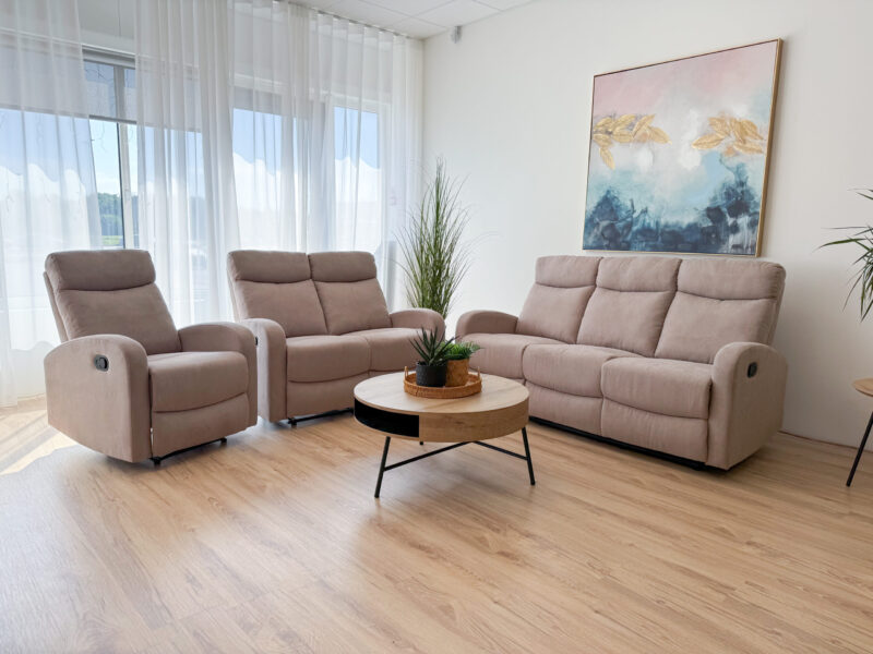Recliner-sohvasarja Espoo 3-2-1 - Beige
