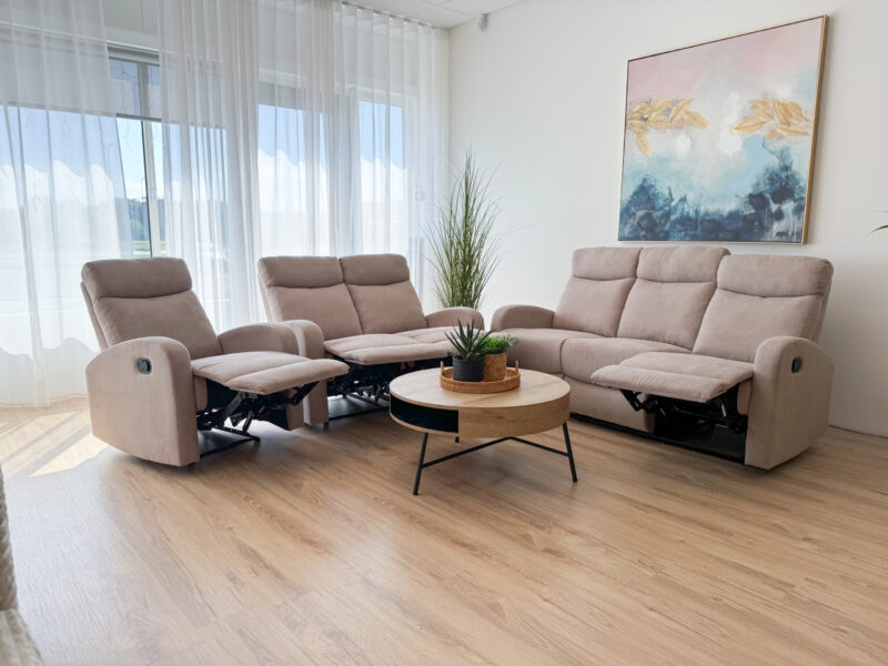 Recliner-sohvasarja Espoo 3-2-1 - Beige