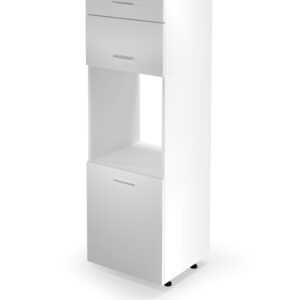 VENTO DP-60/214 korkea säilytyskaappi, väri: valkoinen / hunajateema