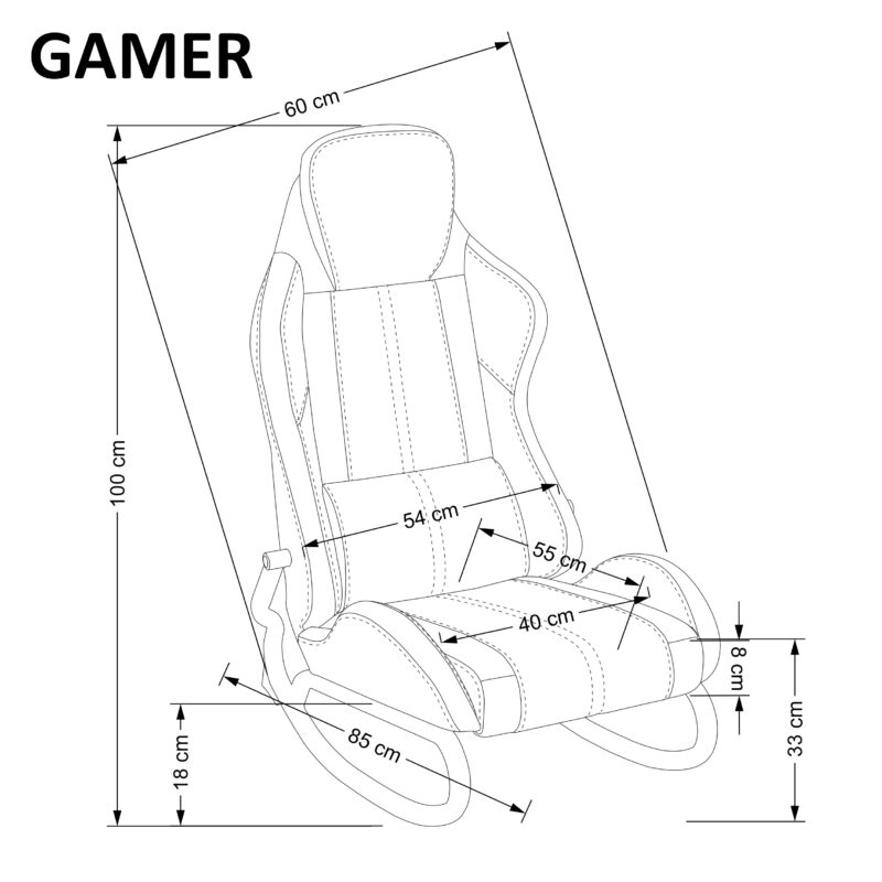 5905248125094_2 GAMER-tuoli, musta / punainen
