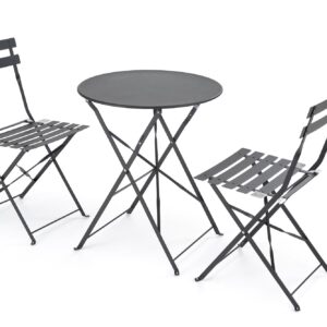 5905248140394_1 LIVORNO aiakomplekt (pöytä + 2 nojatuolia), musta