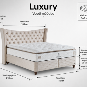Kontinentaalisänky Luxury 160x200